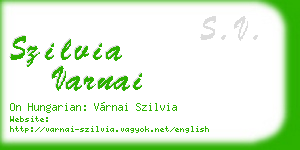 szilvia varnai business card